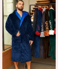 Зимний мужской халат большого размера