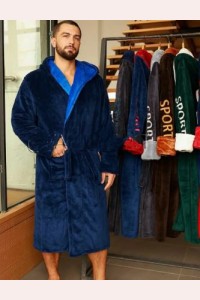 Зимовий чоловічий халат великого розміру Зимовий чоловічий халат великого розміру