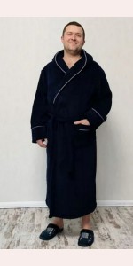 Теплий чоловічий махровий халат