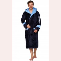 Спортивный мужской халат с капюшоном