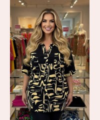 Женская рубашка с узором больших размеров