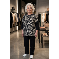 Женский костюм больших размеров с принтом зебра