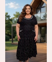 Женское домашнее платье с горохом