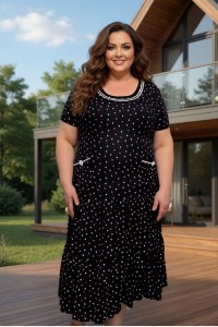 Женское домашнее платье с горохом