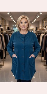 Туніка кардиган великого розміру на ґудзиках