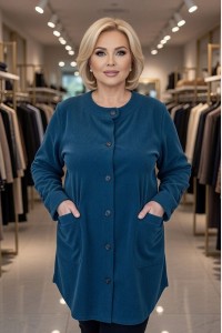 Туніка кардиган великого розміру на ґудзиках