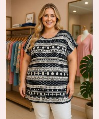 Женская туника-футболка большого размера