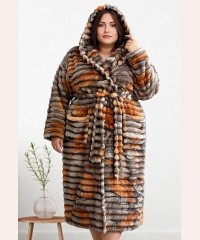 Пухнастий махровий халат жіночий