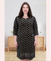 Велюровий жіночий халат без коміра