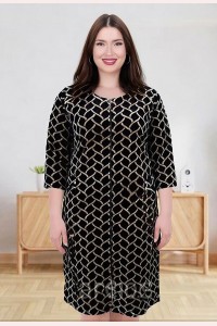 Велюровый женский халат без воротника