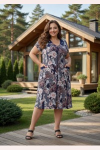 Женский летний халат на молнии