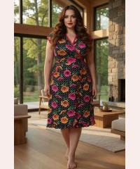 Женский летний халат на запах