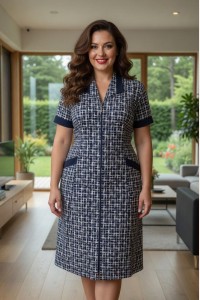 Женский летний халат с воротником