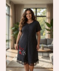 Женский летний халат с кружевом