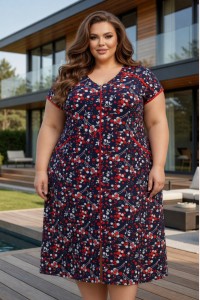 Летний халат для полных женщин