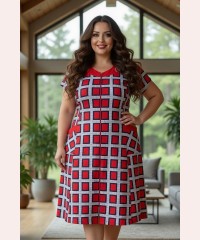 Літній жіночий халат в клітку