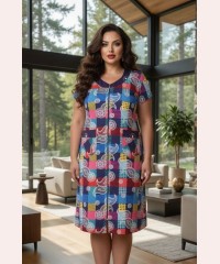 Трикотажный халат на молнии