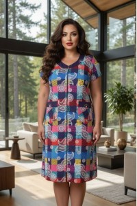 Трикотажный халат на молнии