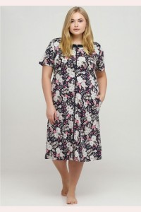 Модний річний халат з квітами