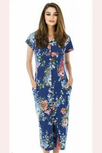 Женский халат на пуговицах