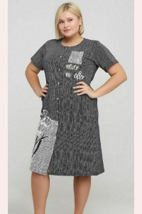 Жіночий літній халат великого розміру з квіткою