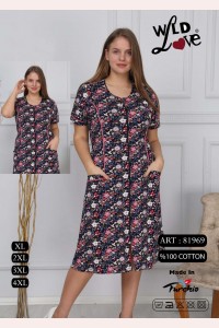 Женский летний халат-розочки