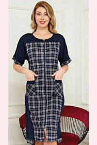 Женский летний халат в клетку