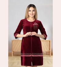 Велюровый халат 52-54-56