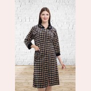 Велюровый халат большой с узором