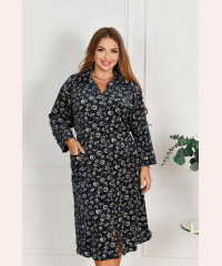 Жіночий велюровий халат великих розмірів