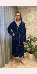 Чоловічий халат полірована махра