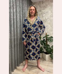 Мужской красивый махровый халат