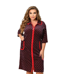 Халат велюровий жіночий на блискавці