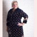 Велюровий халат великого розміру 4xl-5xl-6xl