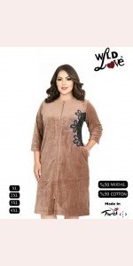 Велюровый халат большого размера