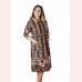 Жіночий тигровий велюровий халат
