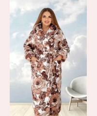 Жіночий бежевий махровий халат