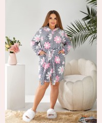 Махровый женский короткий халат