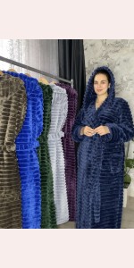 Жіночий теплий халат великого розміру Жіночий теплий халат великого розміру