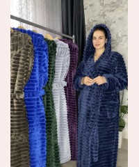 Жіночий теплий халат великого розміру