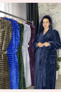 Жіночий теплий халат великого розміру Жіночий теплий халат великого розміру