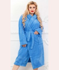 Пухнастий жіночий халат великого розміру