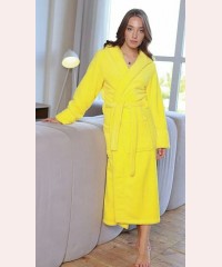 Теплий довгий жіночий однотонний халат