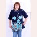 Летняя туника больших размеров с цветами