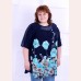Летняя туника больших размеров с цветами