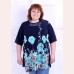 Летняя туника больших размеров с цветами