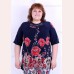 Летняя туника больших размеров с маками