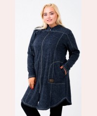 Свободный женский кардиган синий