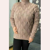 В'язаний вільний светр 211570