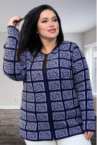 Кардиган жіночий на блискавці синій Кардиган жіночий на блискавці синій